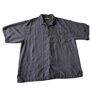 Tommy Bahama 100% Silk Hawaiian Palm Trees Shirt